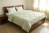 Mint Maze - Nordic Life Double Bed Microfibre Comforter (220x230 CM)