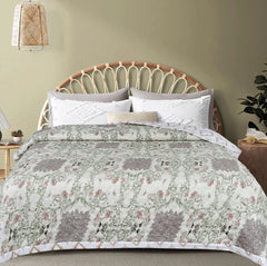 Nordic Life Ultrasonic Microfiber Bedcover – Lightweight AC Blanket & Decorative Quilt (90x90 Inches)