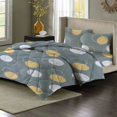 Nordic Life Reversible Microfiber AC Comforter – 220 GSM, All-Season King Size Quilted Blanket for Double Bed (220 x 240 cm, Floral Design)