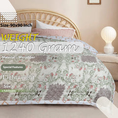 Nordic Life Ultrasonic Microfiber Bedcover – Lightweight AC Blanket & Decorative Quilt (90x90 Inches)