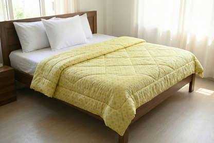 Marigold Lattice - Nordic Life Double Bed Microfibre Comforter 