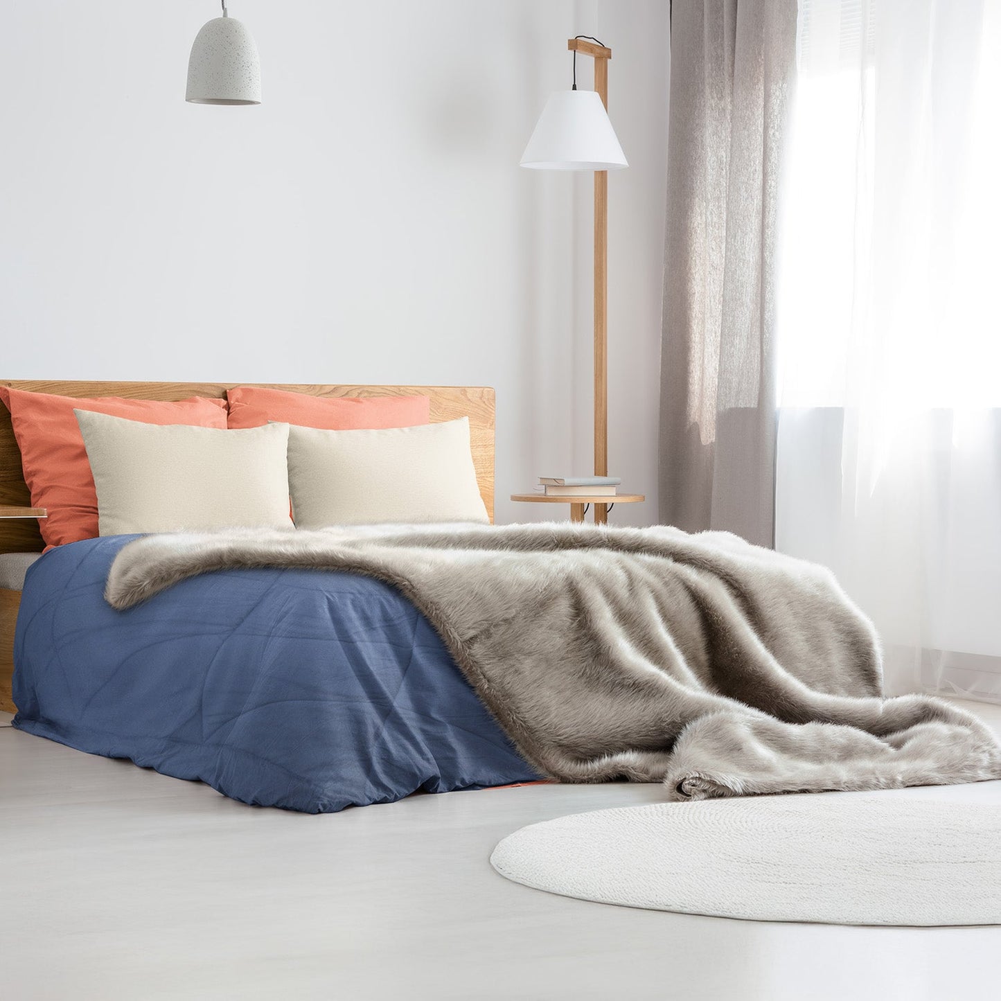 Pastel Purple & Lavender - Nordic Life Double Bed Microfibre Comforter