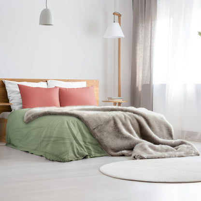 Chartreuse Green & Moon Green, Nordic Life Double Bed Microfibre Comforter 