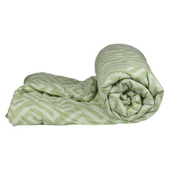 Mint Maze - Nordic Life Double Bed Microfibre Comforter (220x230 CM)