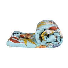 Floral Blue - Nordic Life Double Bed Microfibre Comforter (220x230 CM)