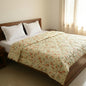 Floral Beige - Nordic Life Double Bed Microfibre Comforter (220x230 CM)