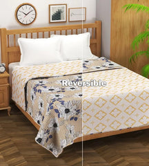 Nordic Life Reversible Microfiber Dohar – Lightweight, Ultra-Soft & Breathable All-Season Double Bed Blanket (90x86 Inches)