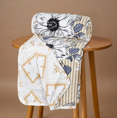 Nordic Life Reversible Microfiber Dohar – Lightweight, Ultra-Soft & Breathable All-Season Double Bed Blanket (90x86 Inches)