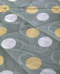 Nordic Life Reversible Microfiber AC Comforter – 220 GSM, All-Season King Size Quilted Blanket for Double Bed (220 x 240 cm, Floral Design)