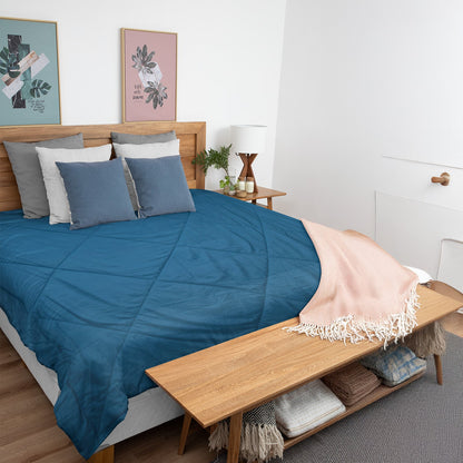 Teal Blue & Sky Blue - Nordic Life Double Bed Microfibre Comforter