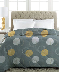 Nordic Life Reversible Microfiber AC Comforter – 220 GSM, All-Season King Size Quilted Blanket for Double Bed (220 x 240 cm, Floral Design)